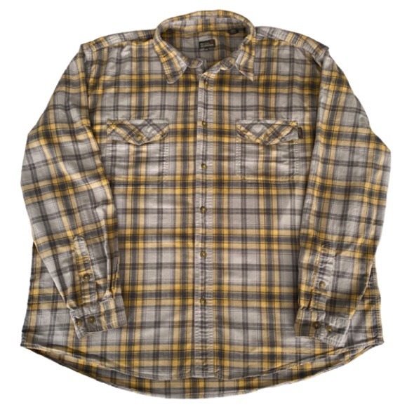 Royal Robbins Men’s Yellow Light Gray & Black XXL Flannel Shirt - Picture 3 of 7